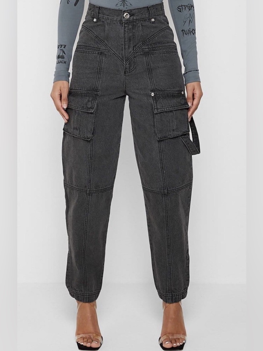 Maniere De Voir NWT Cargo Balloon Fit Jeans UK4